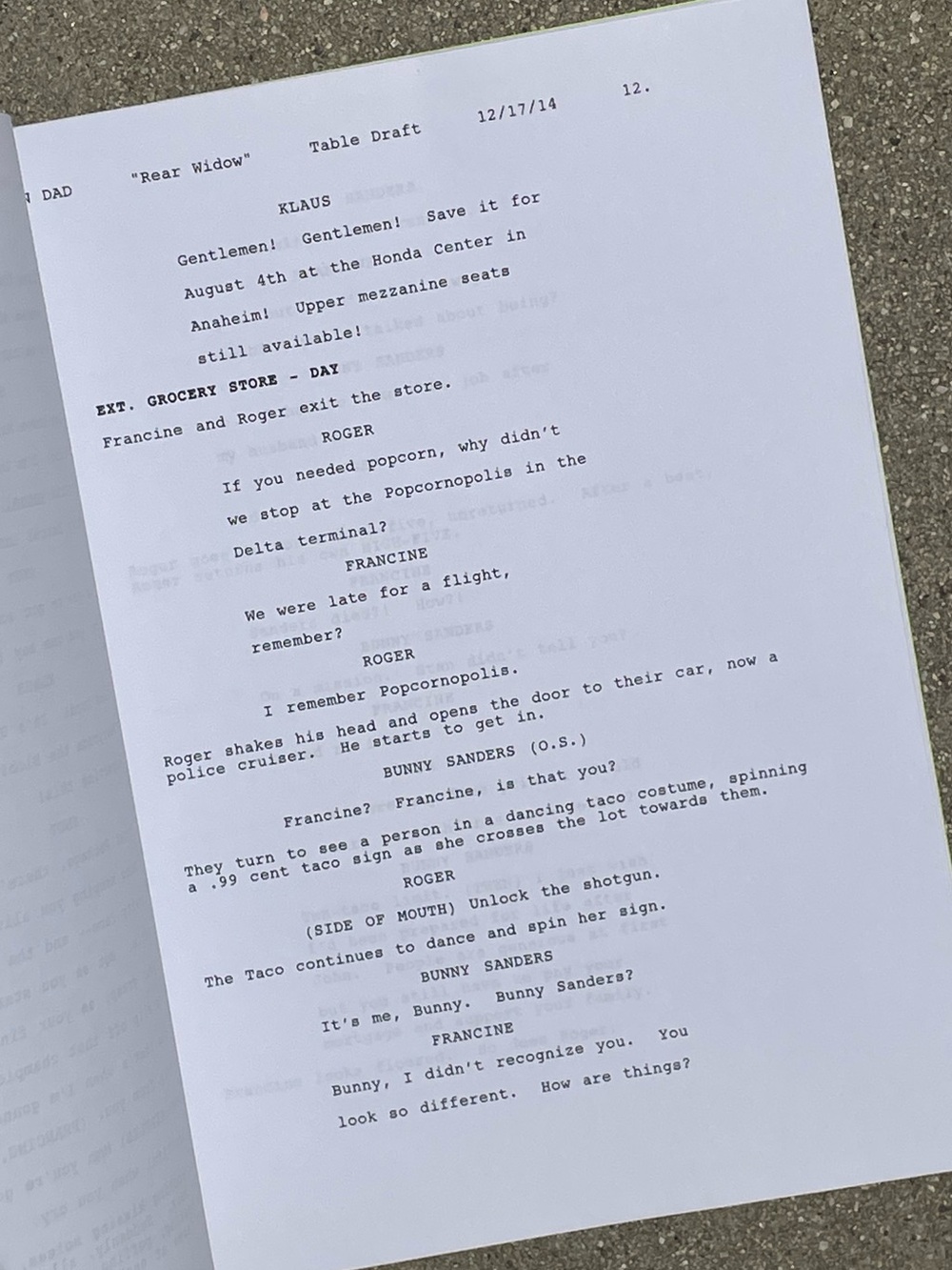 American Dad 2014 Production Used Table Draft Script Rear Window CUSACK & KIND! - Picture 10 of 15